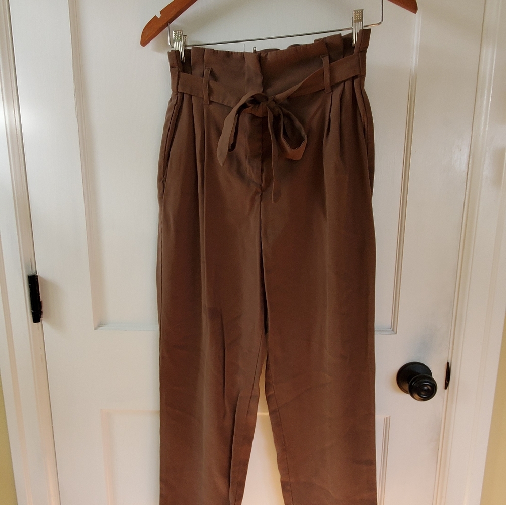 H&M Olive Paper Bag Pant